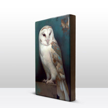 Load image into Gallery viewer, Laqueprint - Silent Encounter: The White Owl and the Moth - Hand lacquered - 19.5 x 30 cm - LP363
