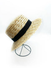 Load image into Gallery viewer, JLM-1 Boater Hat "Raffia Style" in Woven Paper with
