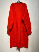 Load image into Gallery viewer, Kid mohair cardigan 3271: Orange