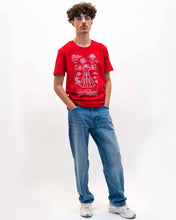 Load image into Gallery viewer, Grendizer Blueprint Tee - Goldorak Graphic Tee: Red / Organic, Plastic-free, Vegan / M