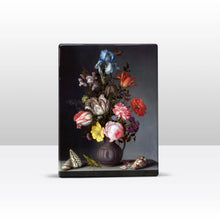 Load image into Gallery viewer, Laqueprint - Flowers in a Vase with Shells and Cricket - Balthasar van der Ast - 19.5 x 26 cm - LP142
