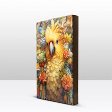 Load image into Gallery viewer, Orange parrot with flowers - Laqueprint - 19.5 x 30 cm - LP345