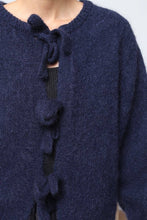 Load image into Gallery viewer, Mohair wool knit cardigan - Orice : Black / One size