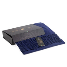 Load image into Gallery viewer, Dolce Caldo navy cashmere scarf: Navy / 100% cashmere / 180x35cm