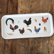 Load image into Gallery viewer, Chicken birch veneer serving tray- 32x15 made in Europe