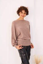Load image into Gallery viewer, Cashmere boat-neck jumper - Orice: Navy / L/XL