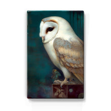 Load image into Gallery viewer, Laqueprint - Silent Majesty: The Gaze of a White Owl - Hand-lacquered - 19.5 x 30 cm - LP364