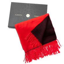 Load image into Gallery viewer, Recto-Verso red cashmere scarf: Red / 100% cashmere / 180x35cm