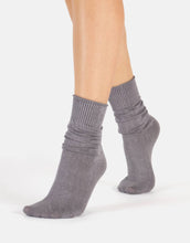 Load image into Gallery viewer, Linen Socks without Elastic Band, Women Socks, Natural Fibre: BLACK / OS