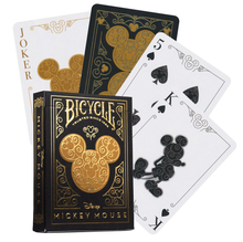 Load image into Gallery viewer, Bicycle Disney Mickey Mouse Black And Gold Playing Cards