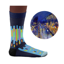 Load image into Gallery viewer, Montmartre at Night Socks Gift: M: 36-40 UK (4-7) US (4½-7½)