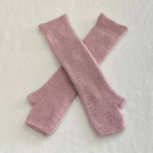 Load image into Gallery viewer, Baby alpaca long mittens 7393ML: Navy
