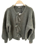 Load image into Gallery viewer, Mohair wool knit cardigan - Orice : Black / One size