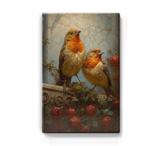 Load image into Gallery viewer, Laqueprint - Two fantasy robins - Hand lacquered - 19.5 x 30 cm - LP384