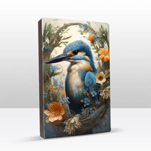 Load image into Gallery viewer, Kingfisher with flowers 1 - Laqueprint - 19.5 x 30 cm - LP342