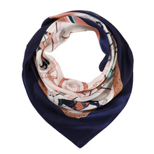 Load image into Gallery viewer, HORSE Silk Scarf: Beige / 100% silk / 60 x 60 cm
