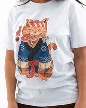 Load image into Gallery viewer, Sushi Meowster T-shirt - Cats graphic tee shirt: Black / M