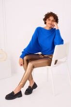 Load image into Gallery viewer, Cashmere boat-neck jumper - Orice: Navy / L/XL