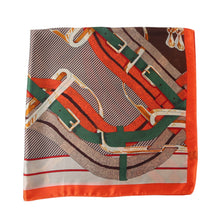 Load image into Gallery viewer, Zoé Interbelts Large Silk Square: Blue / 100% silk / 90 x 90 cm