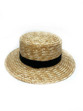 Load image into Gallery viewer, JLM-1 Boater Hat "Raffia Style" in Woven Paper with