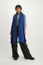 Load image into Gallery viewer, Scarf/Shawl Slim Double Cobalt & Royal Blue - Alpaca Wool