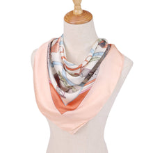 Load image into Gallery viewer, HORSE Silk Scarf: Beige / 100% silk / 60 x 60 cm