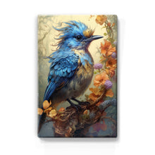 Load image into Gallery viewer, Blue bird with flowers - Laqueprint - 19.5 x 30 cm - LP346