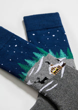 Load image into Gallery viewer, BeWinter Blue & Grey - 100% Organic Cotton Socks: Grey / Intl / 36/40