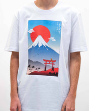 Load image into Gallery viewer, Mount Fuji Ikigai T-shirt - Japanese artistic t-shirt: Black / Organic, Plastic-free, Vegan / XXXL
