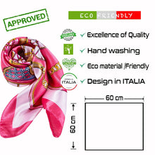 Load image into Gallery viewer, Pink Cléo Small Silk Square: Pink / 100% silk / 60 x 60 cm