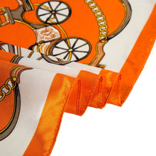 Load image into Gallery viewer, Cléo Orange Cream Silk Small Square: Orange / 100% silk / 60 x 60 cm