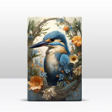Load image into Gallery viewer, Kingfisher with flowers 1 - Laqueprint - 19.5 x 30 cm - LP342