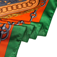 Load image into Gallery viewer, Zoé Orange Cream Large Silk Square: Orange / 100% silk / 90 x 90 cm