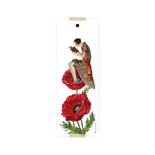 Load image into Gallery viewer, Bookmark bookmark collage - girl sitting flower