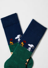 Load image into Gallery viewer, BeSnoopy Friends - 100% Organic Cotton Socks: Green / Intl / 41/46