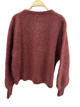 Load image into Gallery viewer, Mohair wool knit cardigan - Orice : Black / One size