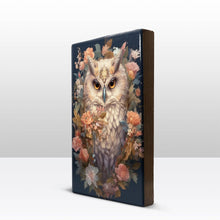 Load image into Gallery viewer, Owl with flowers - Laqueprint - 19.5 x 30 cm - LP320