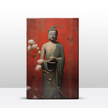 Load image into Gallery viewer, Buddha with flowers - Mini Laqueprint - 9.6 x 14.7 cm - LPS522