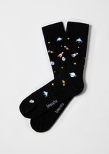 Load image into Gallery viewer, BeSpace Black - 100% Organic Cotton Socks: Black / Intl / 41/46