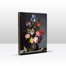 Load image into Gallery viewer, Laqueprint - Flowers in a Vase with Shells and Cricket - Balthasar van der Ast - 19.5 x 26 cm - LP142