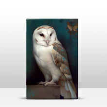 Load image into Gallery viewer, Laqueprint - Silent Encounter: The White Owl and the Moth - Hand lacquered - 19.5 x 30 cm - LP363