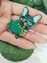 Load image into Gallery viewer, Artistic brooch "Dog with glasses"