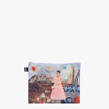 Load image into Gallery viewer, FRIDA KAHLO Self Portrait on the Borderline, Self Portrait With Hummingbird, The Frame Recycled Zip Pockets