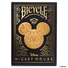 Load image into Gallery viewer, Bicycle Disney Mickey Mouse Black And Gold Playing Cards