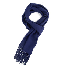 Load image into Gallery viewer, Dolce Caldo navy cashmere scarf: Navy / 100% cashmere / 180x35cm