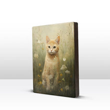 Load image into Gallery viewer, Young cat with flowers - Laqueprint - 19.5 x 26 cm - LP560