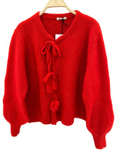 Load image into Gallery viewer, Mohair wool knit cardigan - Orice : Black / One size