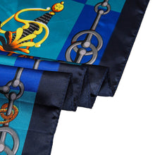 Load image into Gallery viewer, Zoé Blue Navy Silk Large Square: Blue / 100% silk / 90 x 90 cm