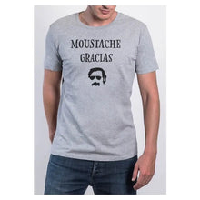 Load image into Gallery viewer, Men's T-shirt - Moustache Gracias: Navy / XL