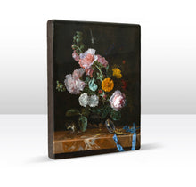 Load image into Gallery viewer, Laqueprint, Vanitas Still Life with Flowers - Willem van Ae...: 19.5 x 26 cm / 100% PEFC certified wood.
The inks and varnishes used are Greenguard Certified